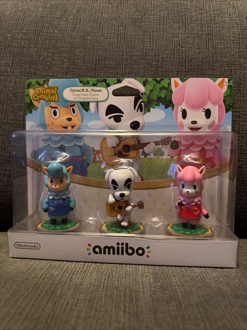 Amiibo Animal Crossing Cyrus K.K. Reese Action Figure 3 Pack - New, Sealed